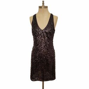 NWOT Mr Abbott Black Sequin Racerback Tank Dress S